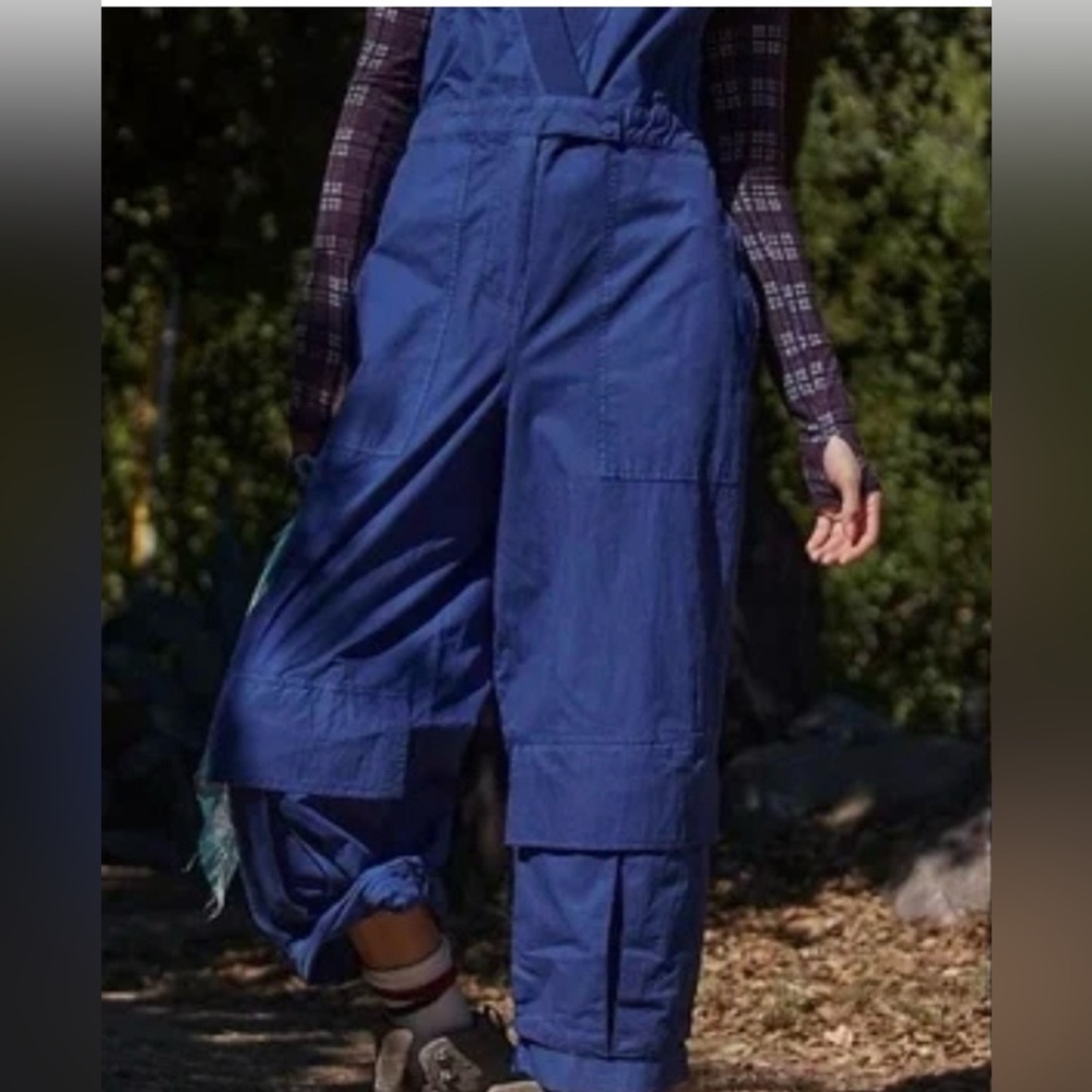 FP Movement by Free People Blue Cargo Utility Jumpsuit/Overalls | Size 12 - Picture 2 of 4
